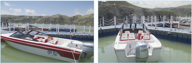 7.6米 小型玻璃鋼休閑釣魚(yú)快艇